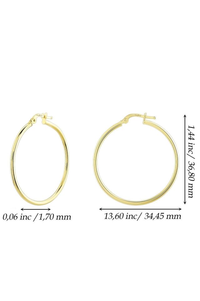 Moom Mücevherat Kadın 14 Ayar Altın Halka Küpe