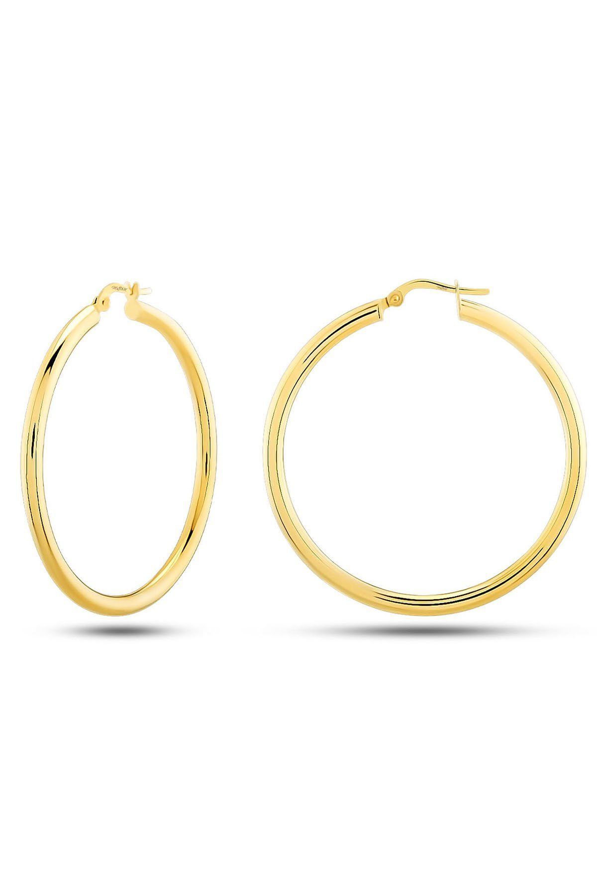 Moom Mücevherat Kadın 14 Ayar Altın Halka Küpe