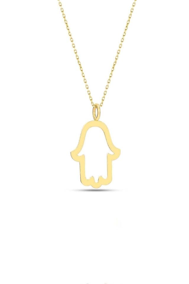 Kadın Fatma Eli Altın Kolye 14 Ayar