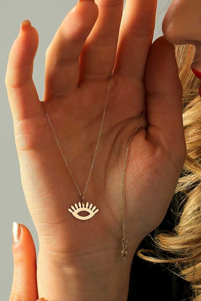 Kadın 14 Ayar Altın Göz Kolye