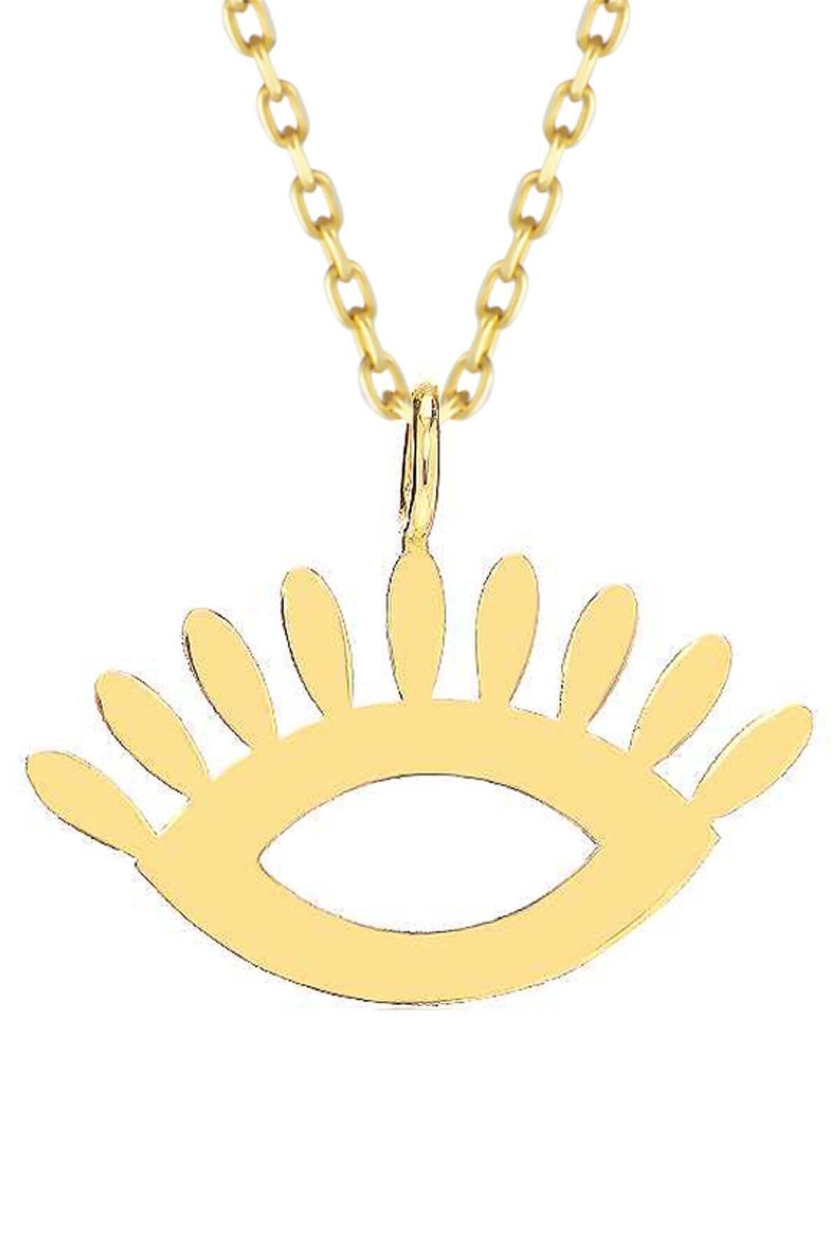 Kadın 14 Ayar Altın Göz Kolye