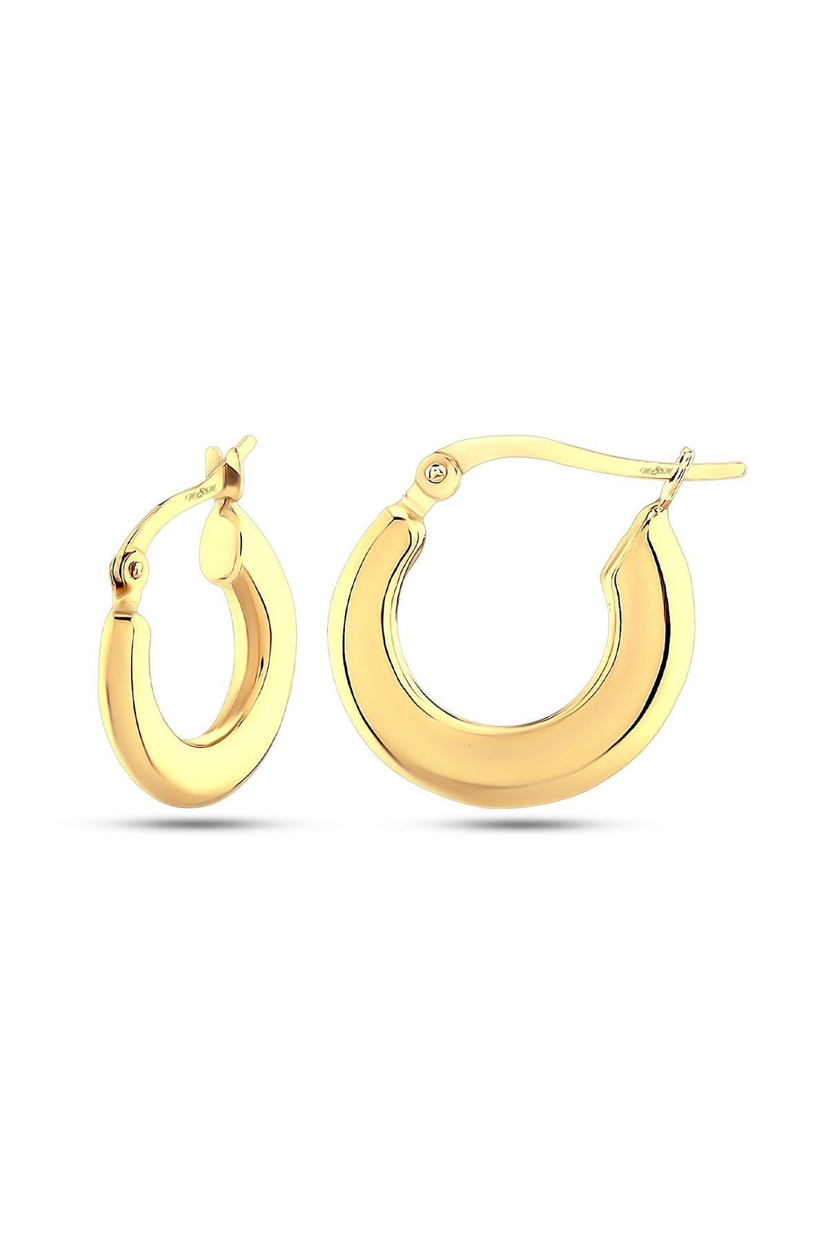 Moom Mücevherat Kadın 14 Ayar Altın Halka Küpe