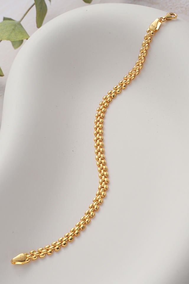 MOOM MÜCEVHERAT 14 Ayar Altın Hasır Örme Bileklik (16cm,17cm,18cm,19cm,20cm,21cm)