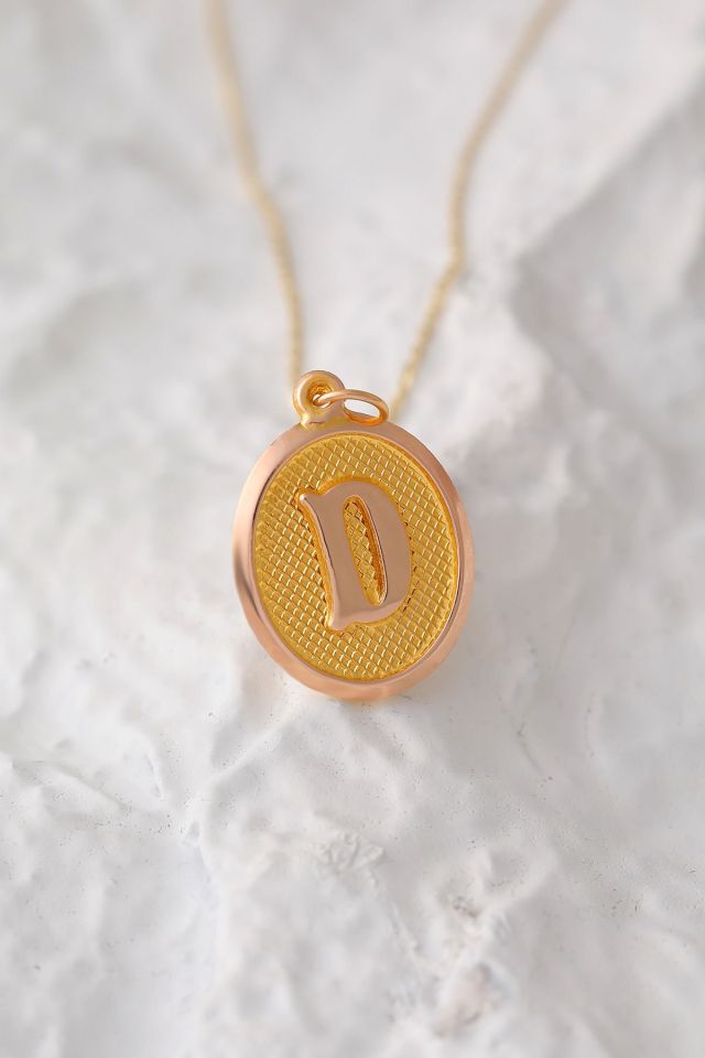 Moom Mücevherat Kadın 14 Ayar Altın Harf Kolye Nostaljik Oval A & Z Harf Altın Kolye Zincirli 42 Cm D