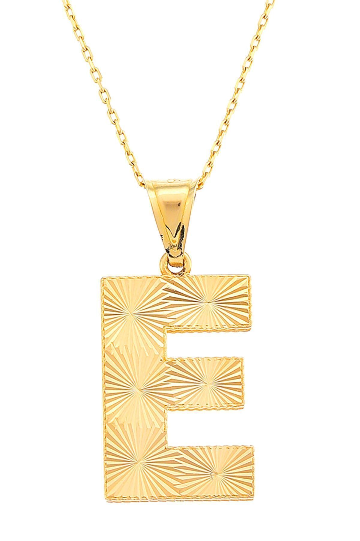 Kadın 14 Ayar Altın 2 Cm Italyan Kalemli Harf Serisi