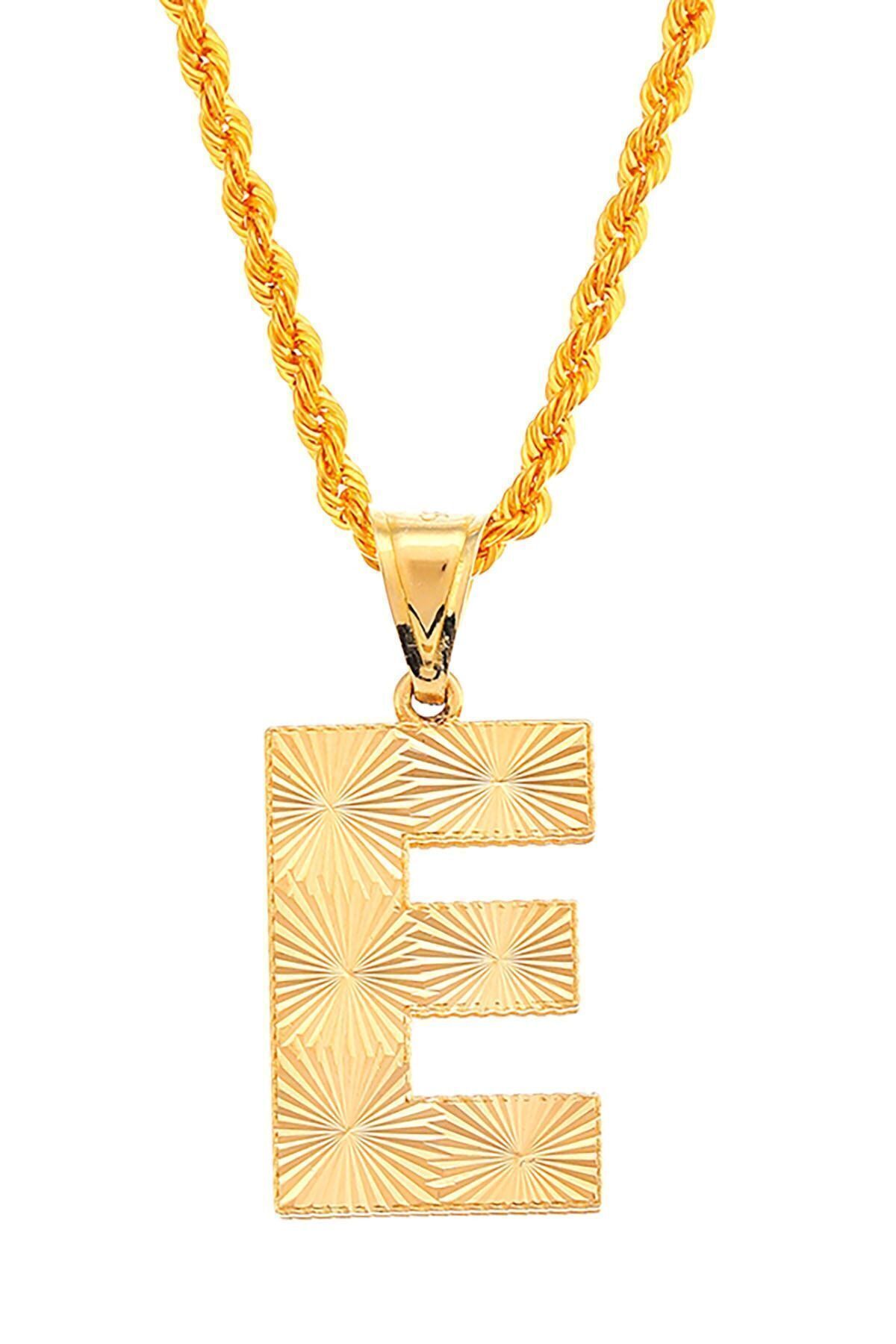 Kadın 14 Ayar Altın Büyük Boy 2.5 Cm Italyan Kalemli Harf Serisi