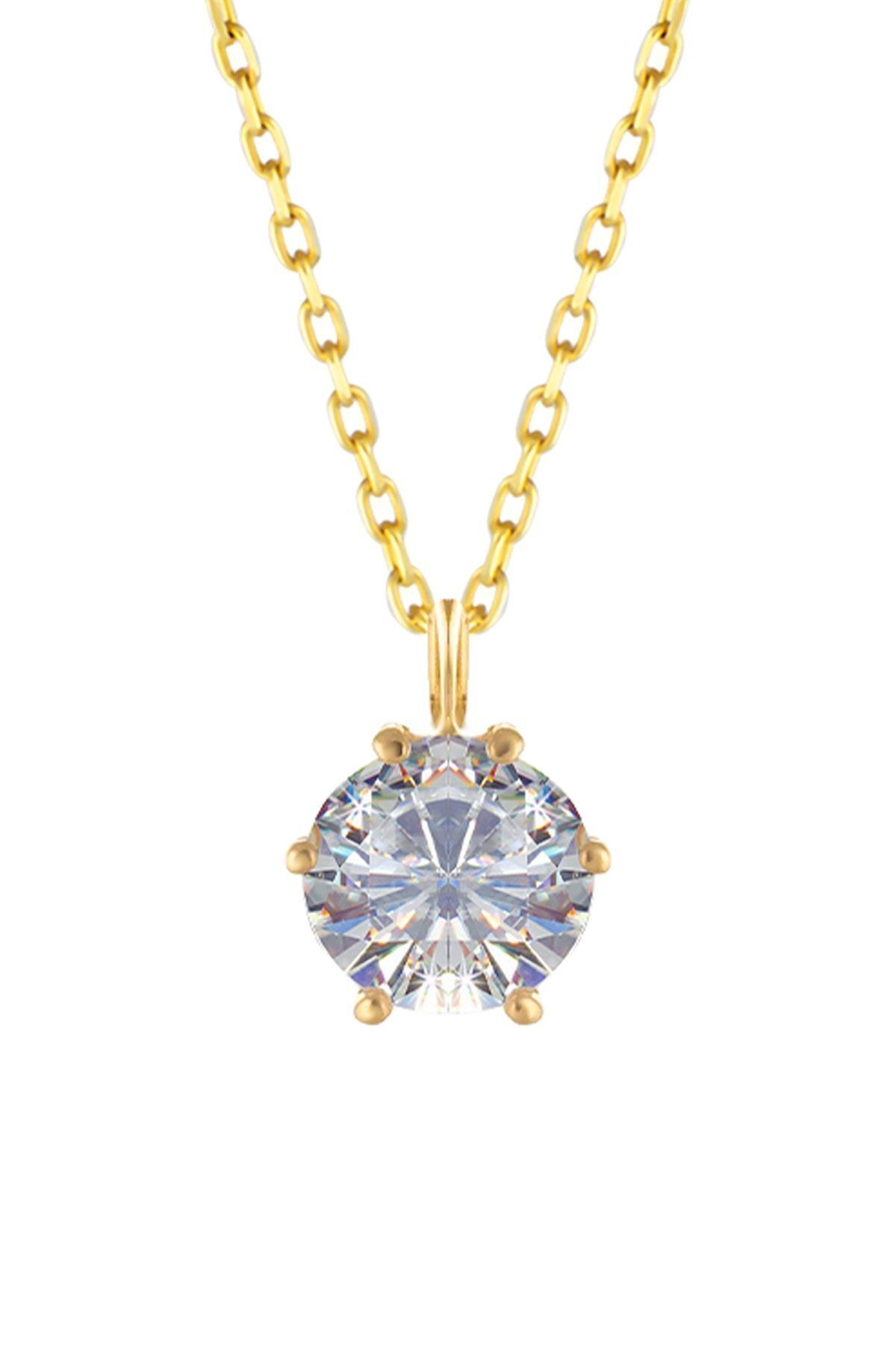 Kadın Altın Tektaş Kolye