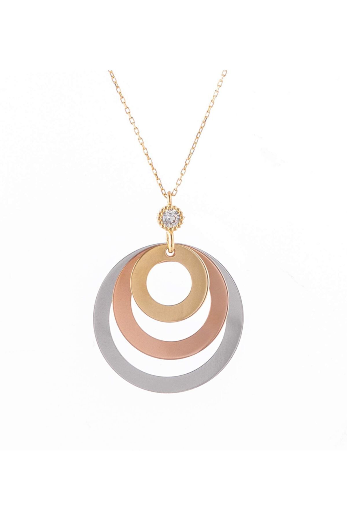 Kadın Özel Tasarım Plakalı Kolye 14 Ayar Altın