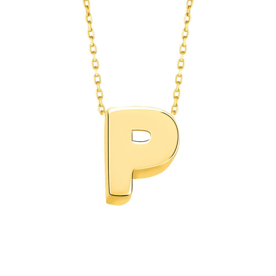 MOOM MÜCEVHERAT 14 Ayar 3 Boyutlu A & Z Harfi Zincirli Kolye P