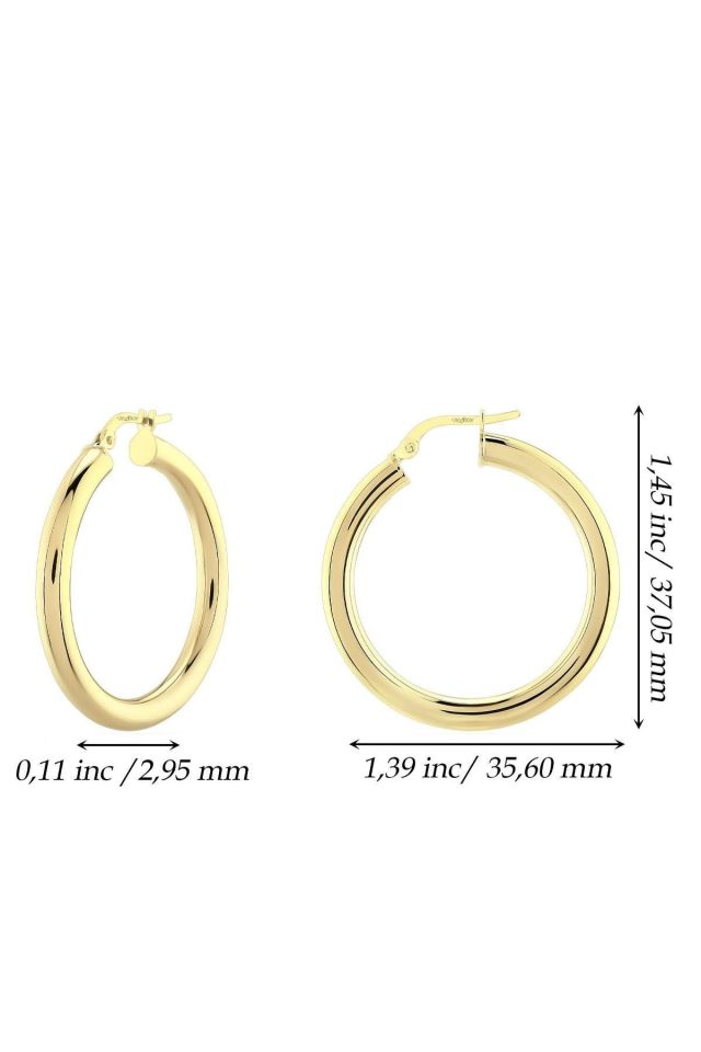 Moom Mücevherat Kadın 14 Ayar Altın Halka Küpe