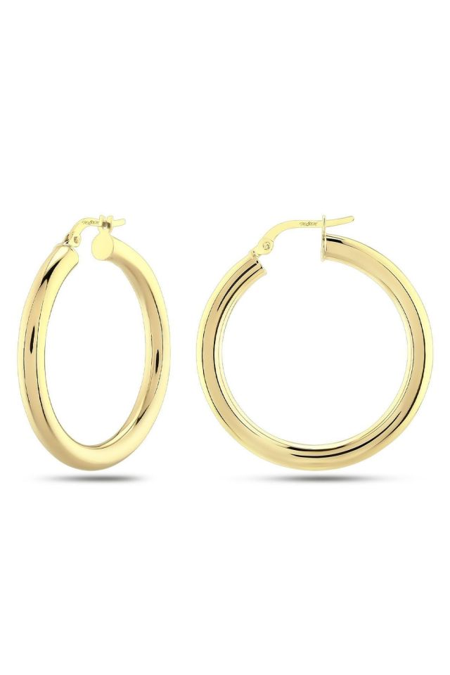 Moom Mücevherat Kadın 14 Ayar Altın Halka Küpe