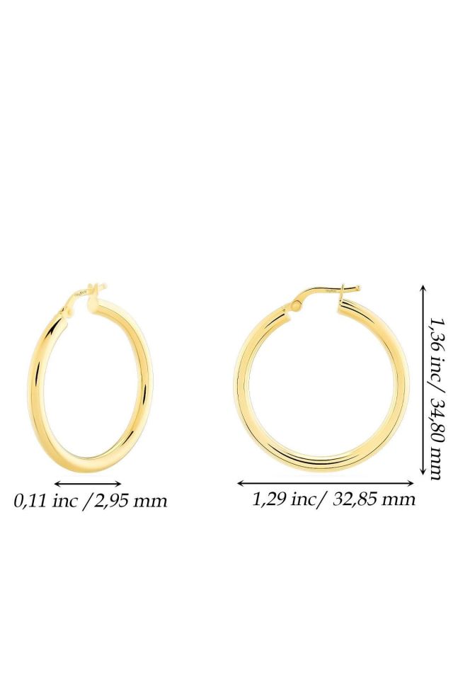 Moom Mücevherat Kadın 14 Ayar Altın Halka Küpe