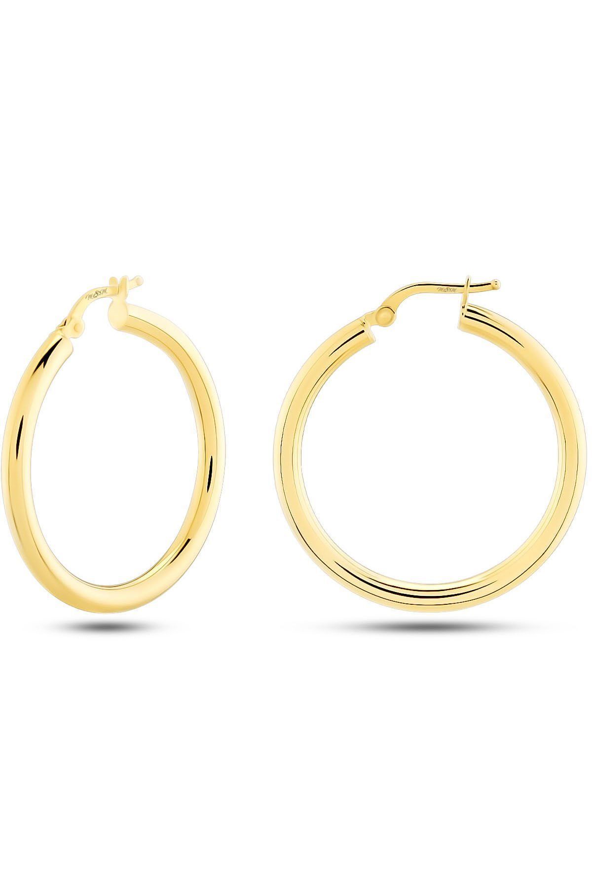 Moom Mücevherat Kadın 14 Ayar Altın Halka Küpe