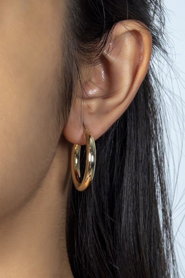 Moom Mücevherat Kadın 14 Ayar Altın Halka Küpe