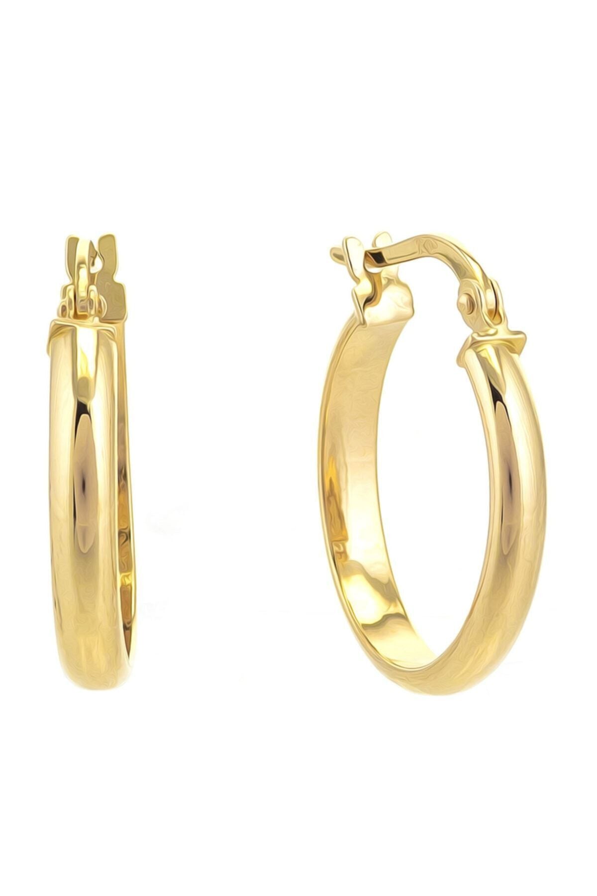 Kadın 14 Ayar Altın Halka Küpe