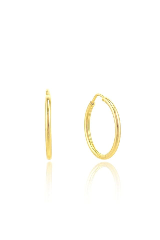 Moom Mücevherat Kadın 14 Ayar Altın Halka Küpe