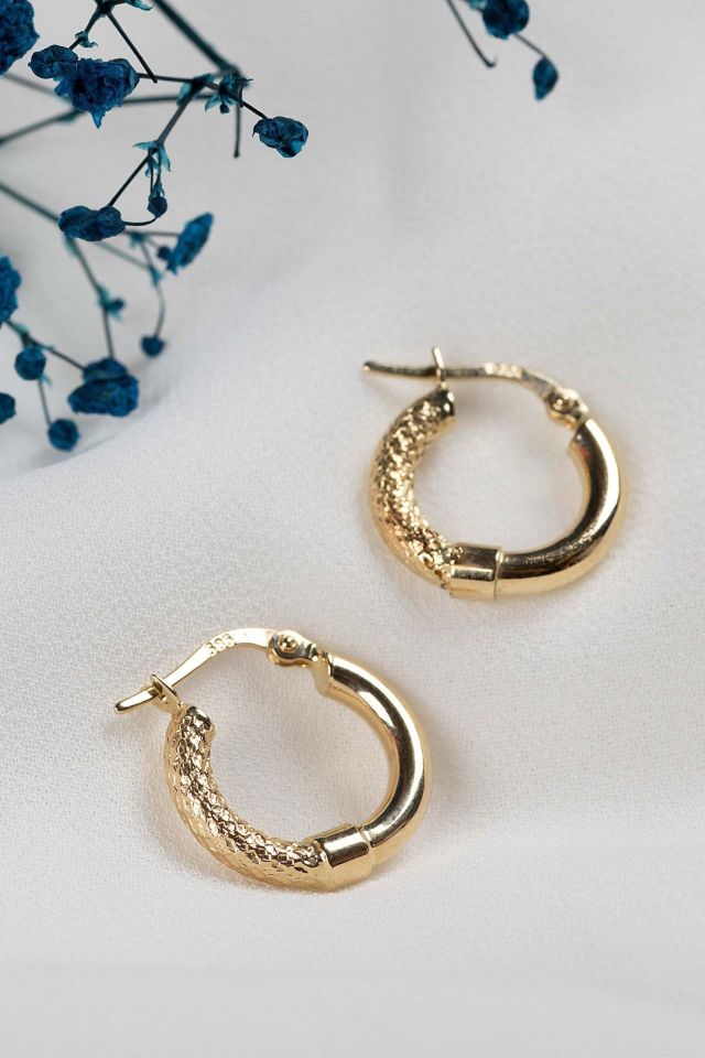 Moom Mücevherat Kadın 14 Ayar Altın Halka Küpe