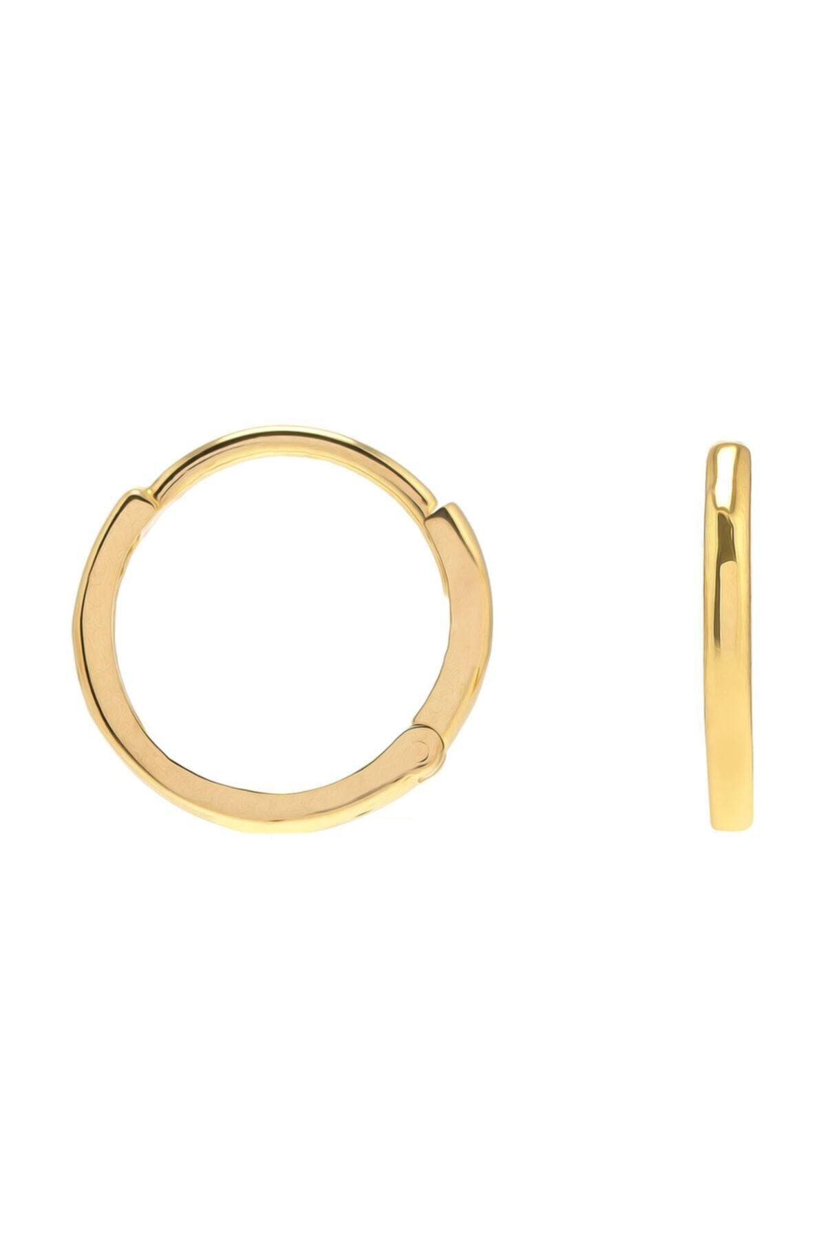 Kadın 14 Ayar Altın Halka Küpe