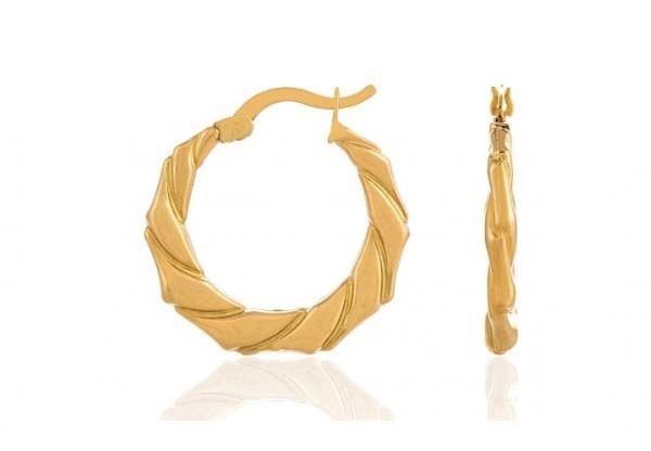 Moom Mücevherat Kadın İtalyan Halka Küpe 14 Ayar Altın (2,2 cm)