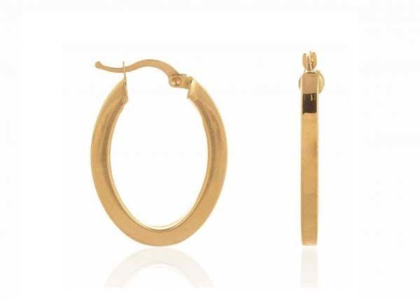 Moom Mücevherat Kadın İtalyan Halka Küpe 14 Ayar Altın (2 cm)