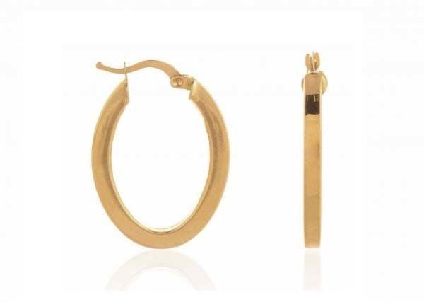 Moom Mücevherat Kadın İtalyan Halka Küpe 14 Ayar Altın (2 cm)