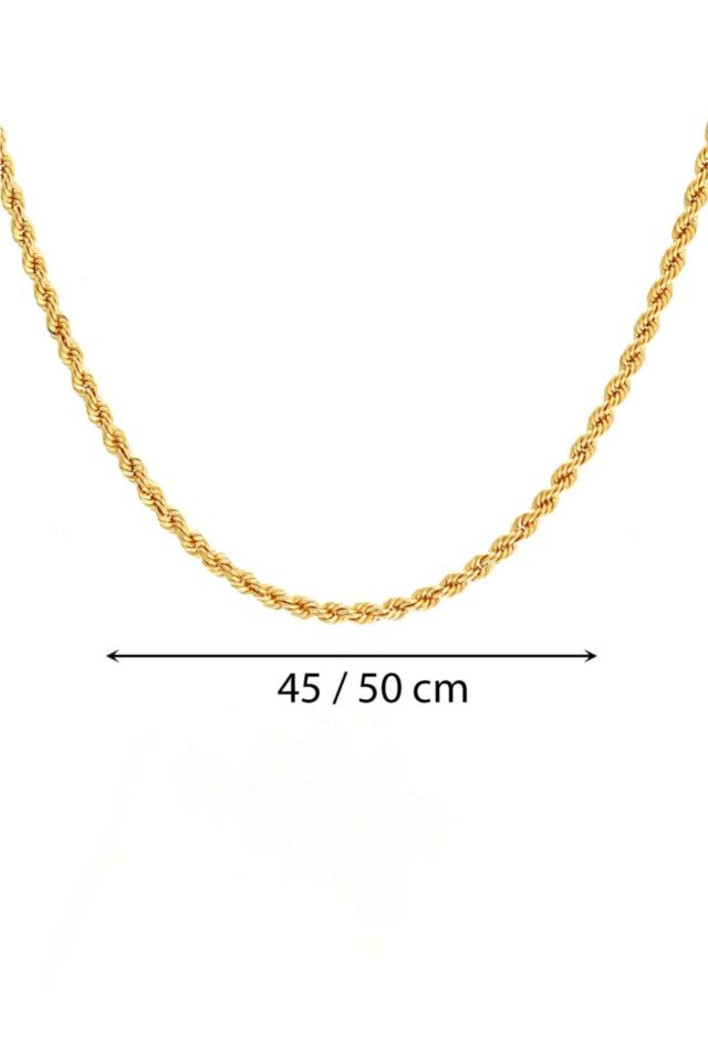 Moom Mücevherat Kadın 14 Ayar Altın Halat Zincir Kolye