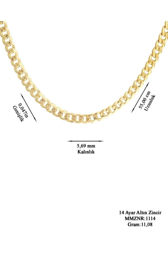 Kadın 14 Ayar Altın Italyan Zincir