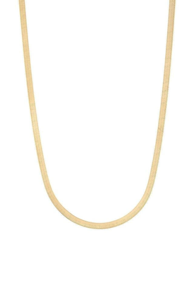 Kadın 14 Ayar Altın Italyan Ezme Zincir