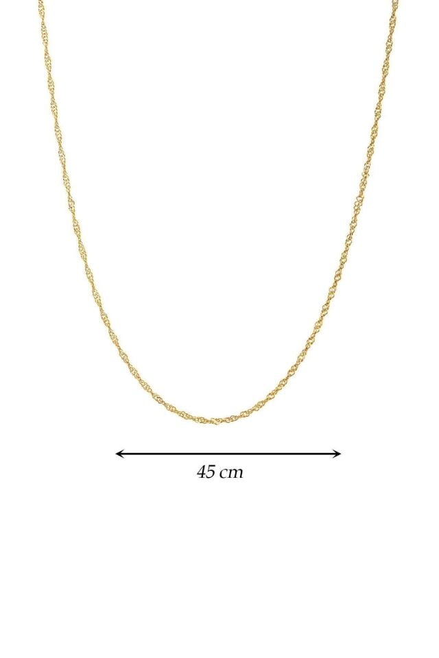 Kadın 14 Ayar Altın Singapur Zincir