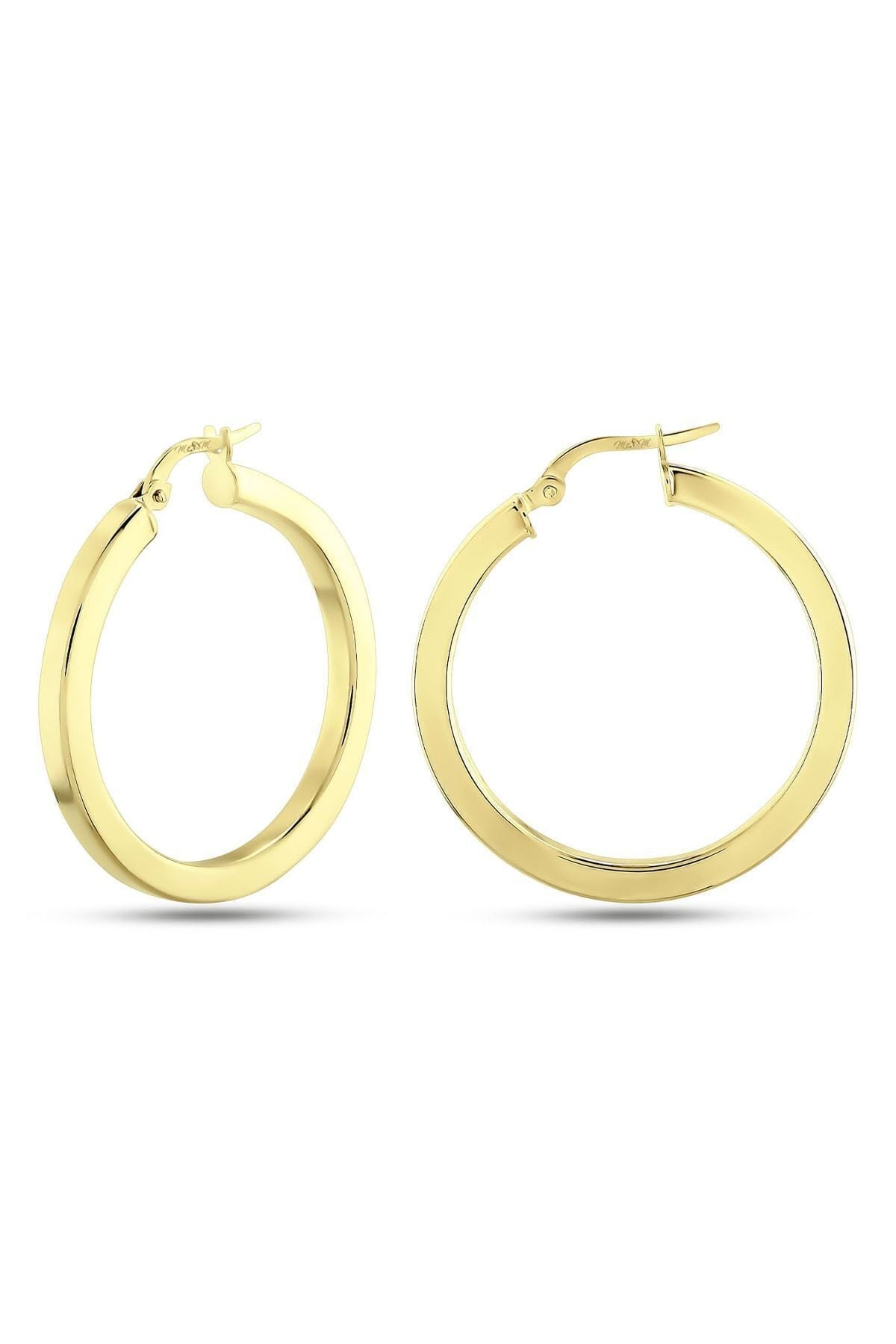 Kadın 14 Ayar Altın Halka Küpe