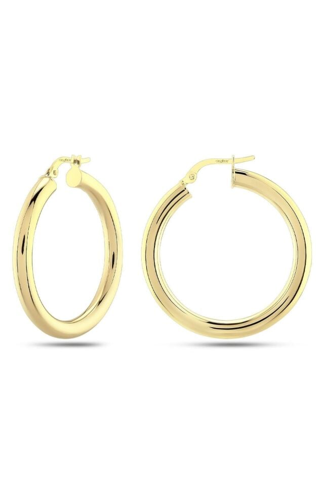 Kadın 14 Ayar Altın Halka Küpe