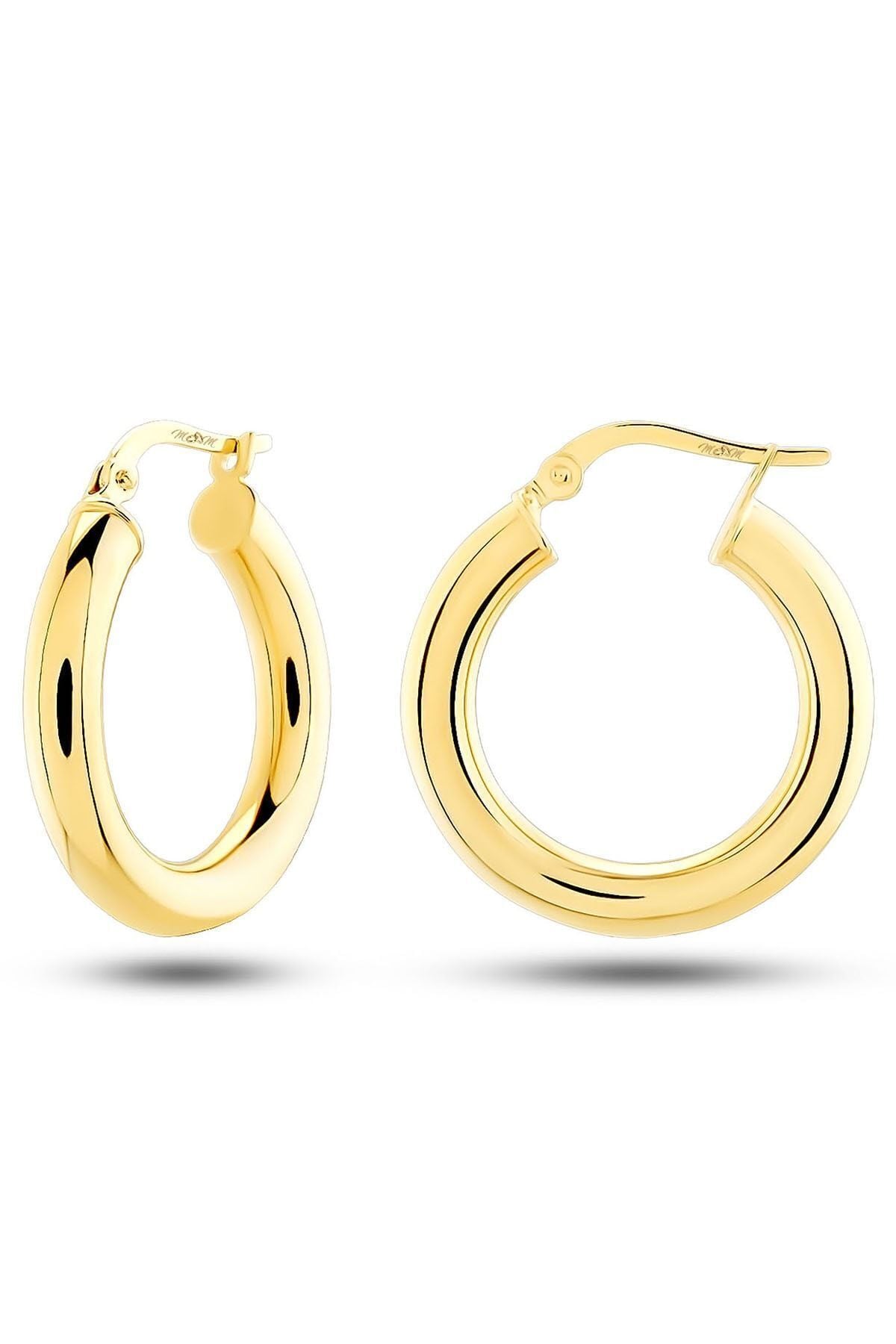 Kadın 14 Ayar Altın Halka Küpe