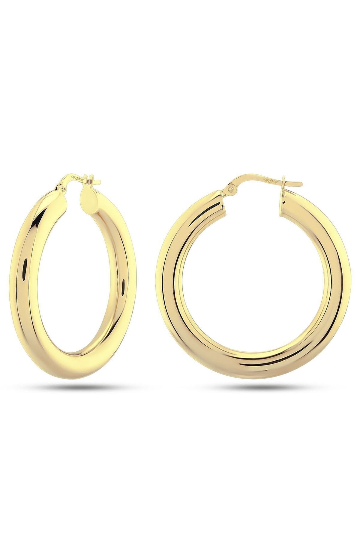 Kadın 14 Ayar Altın Halka Küpe