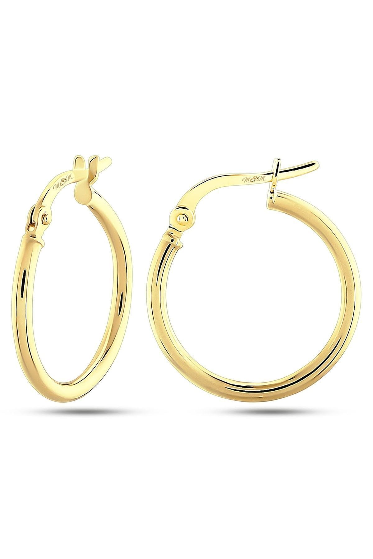 Kadın 14 Ayar Altın Halka Küpe