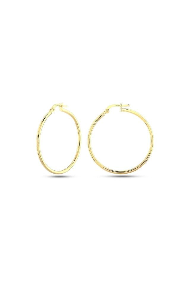 Kadın 14 Ayar Altın Halka Küpe