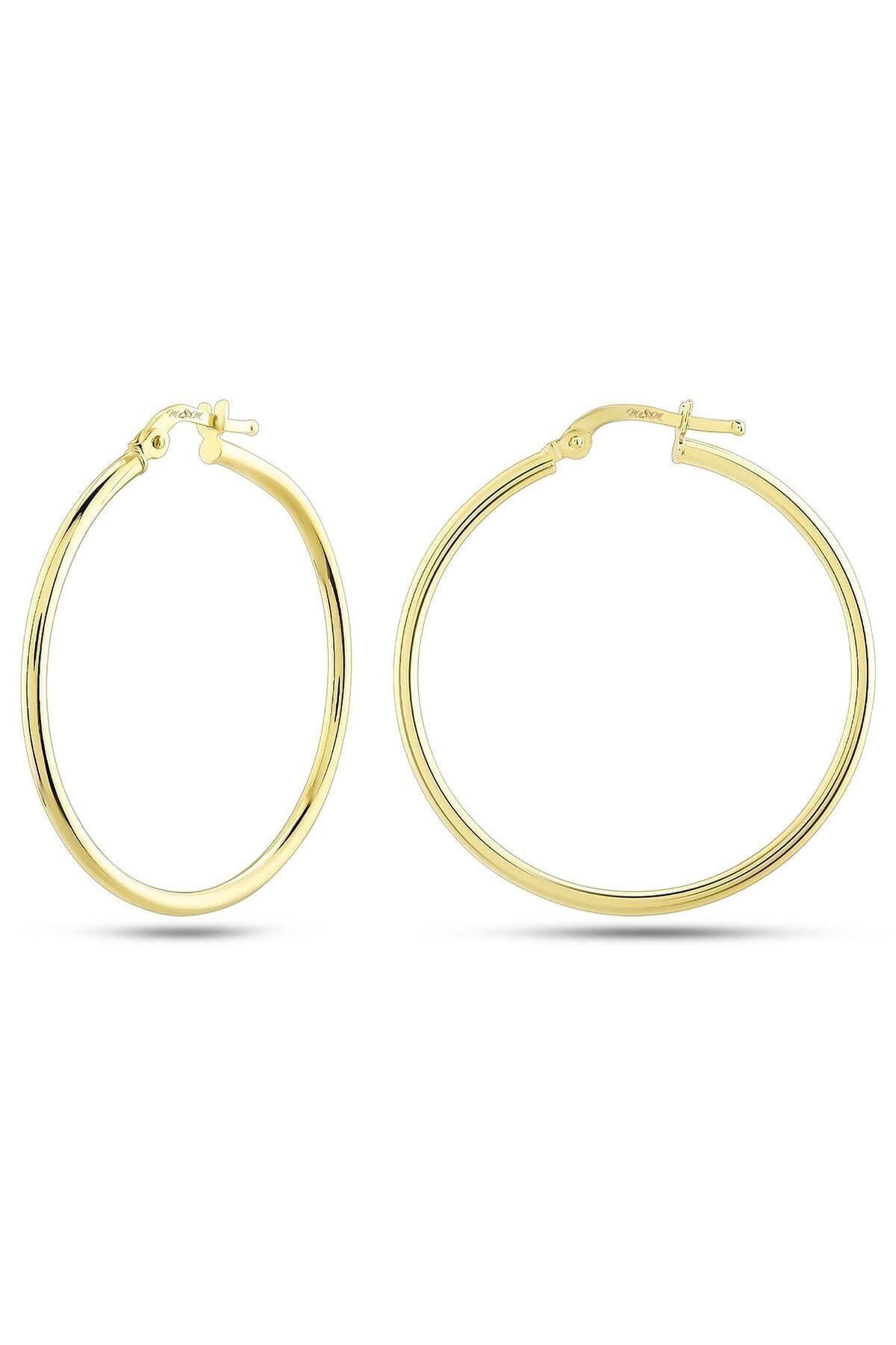 Kadın 14 Ayar Altın Halka Küpe