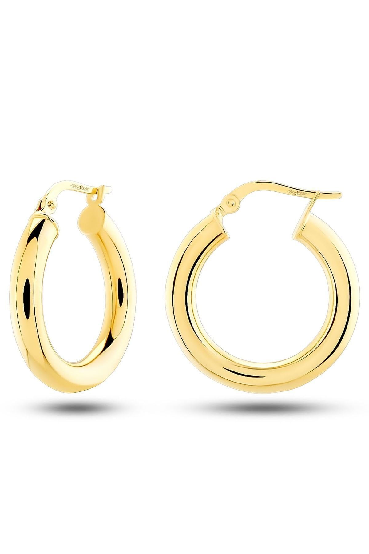 Kadın 14 Ayar Altın Halka Küpe