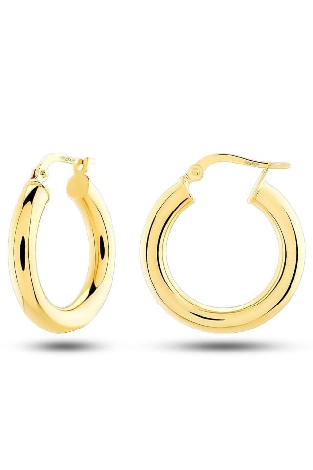 Kadın 14 Ayar Altın Halka Küpe