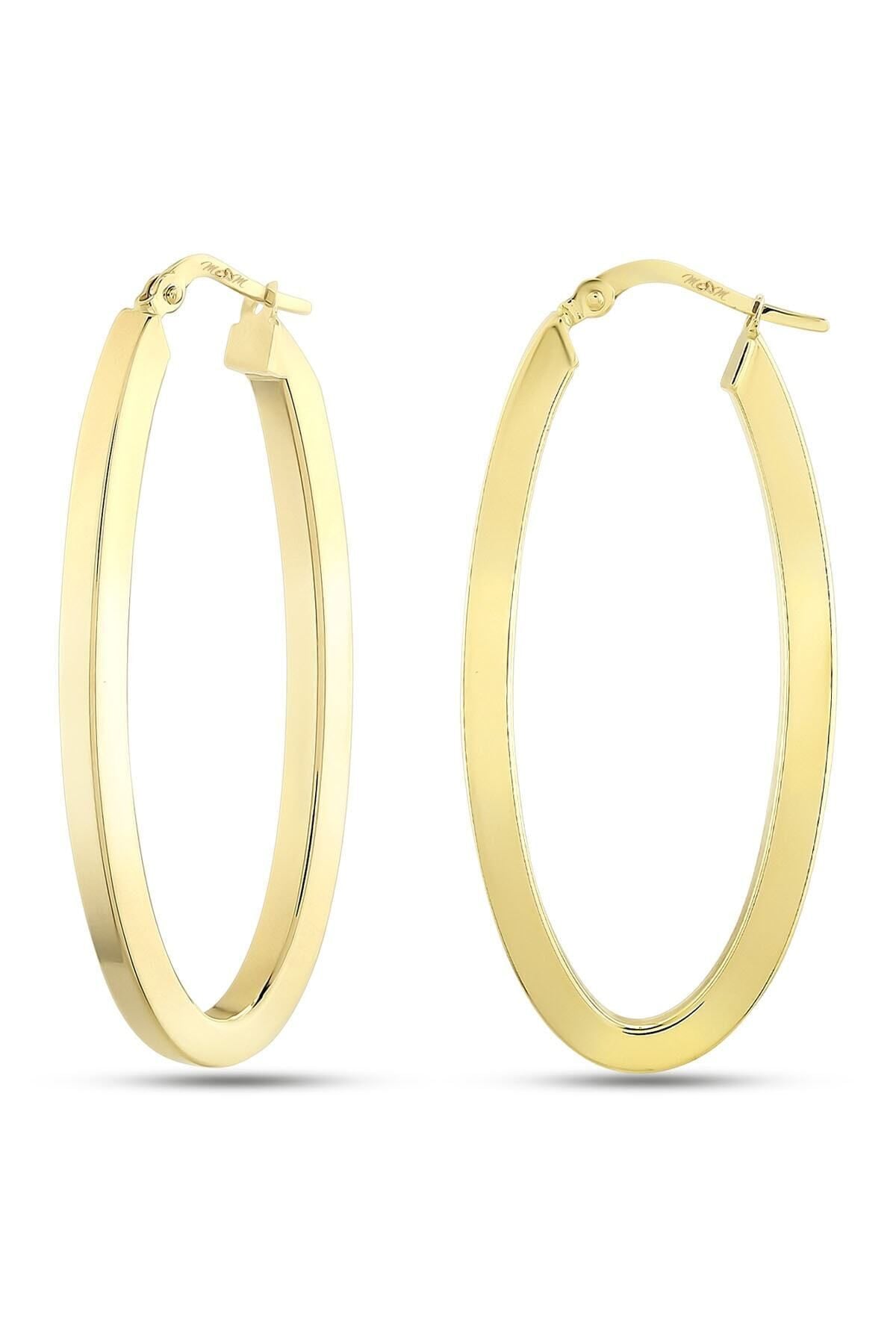 Kadın 14 Ayar Altın Halka Küpe