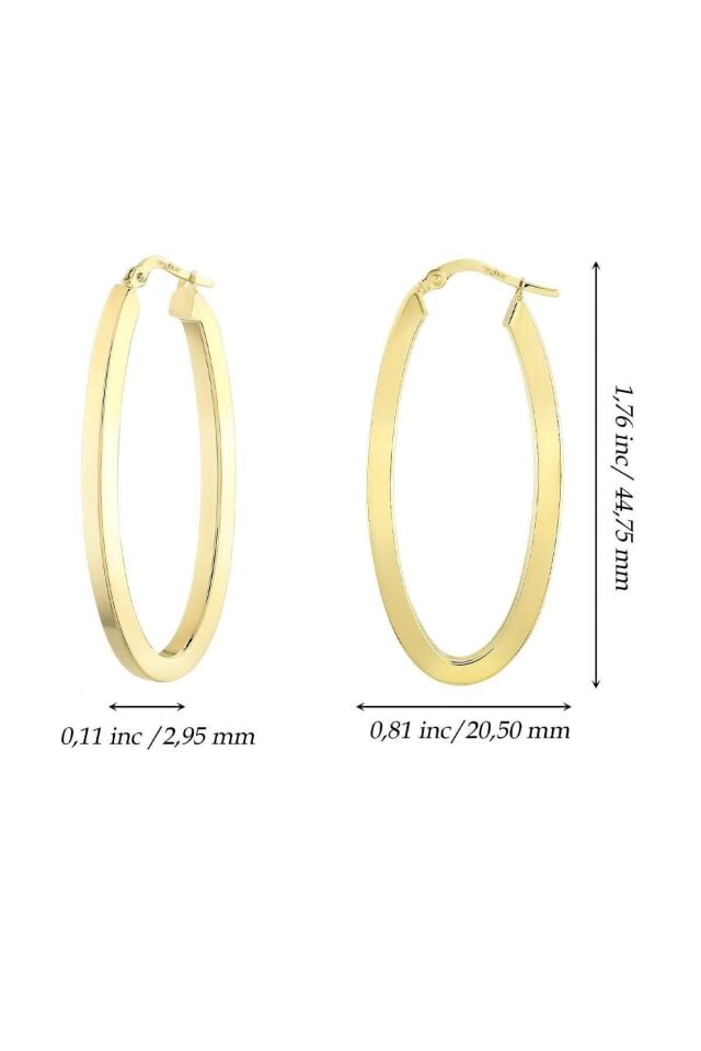 Kadın 14 Ayar Altın Halka Küpe