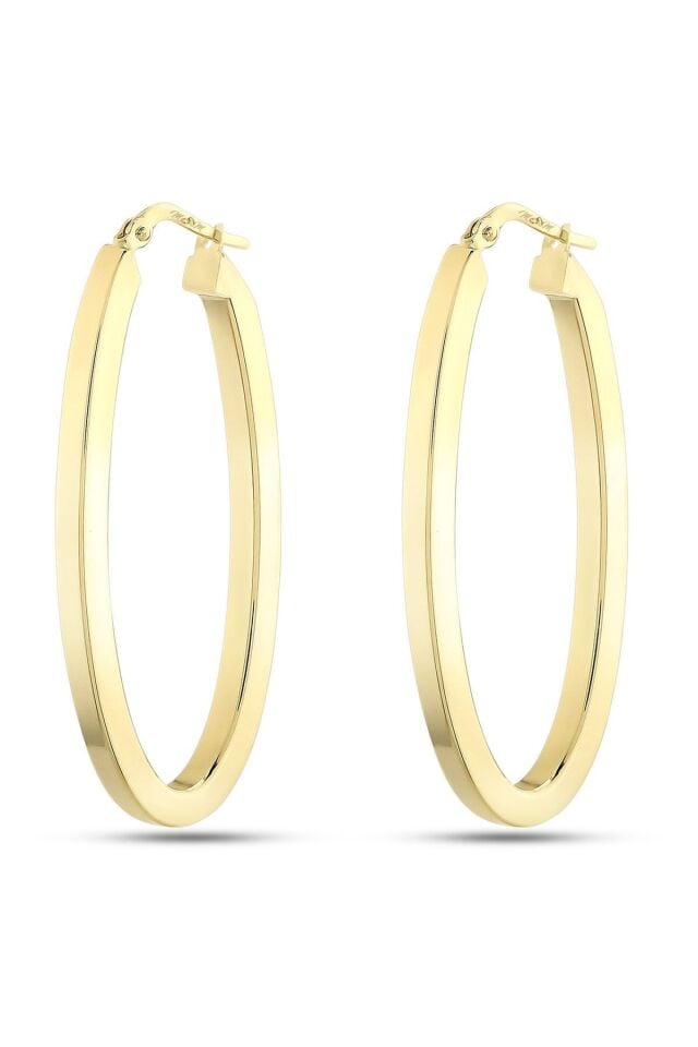 Kadın 14 Ayar Altın Halka Küpe