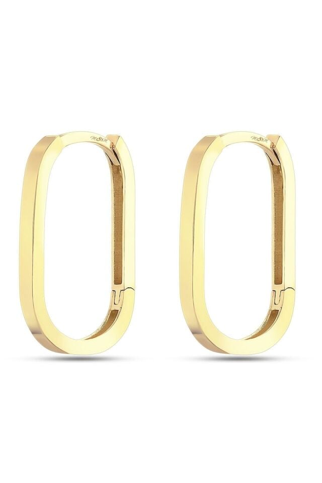 Kadın 14 Ayar Altın Halka Küpe