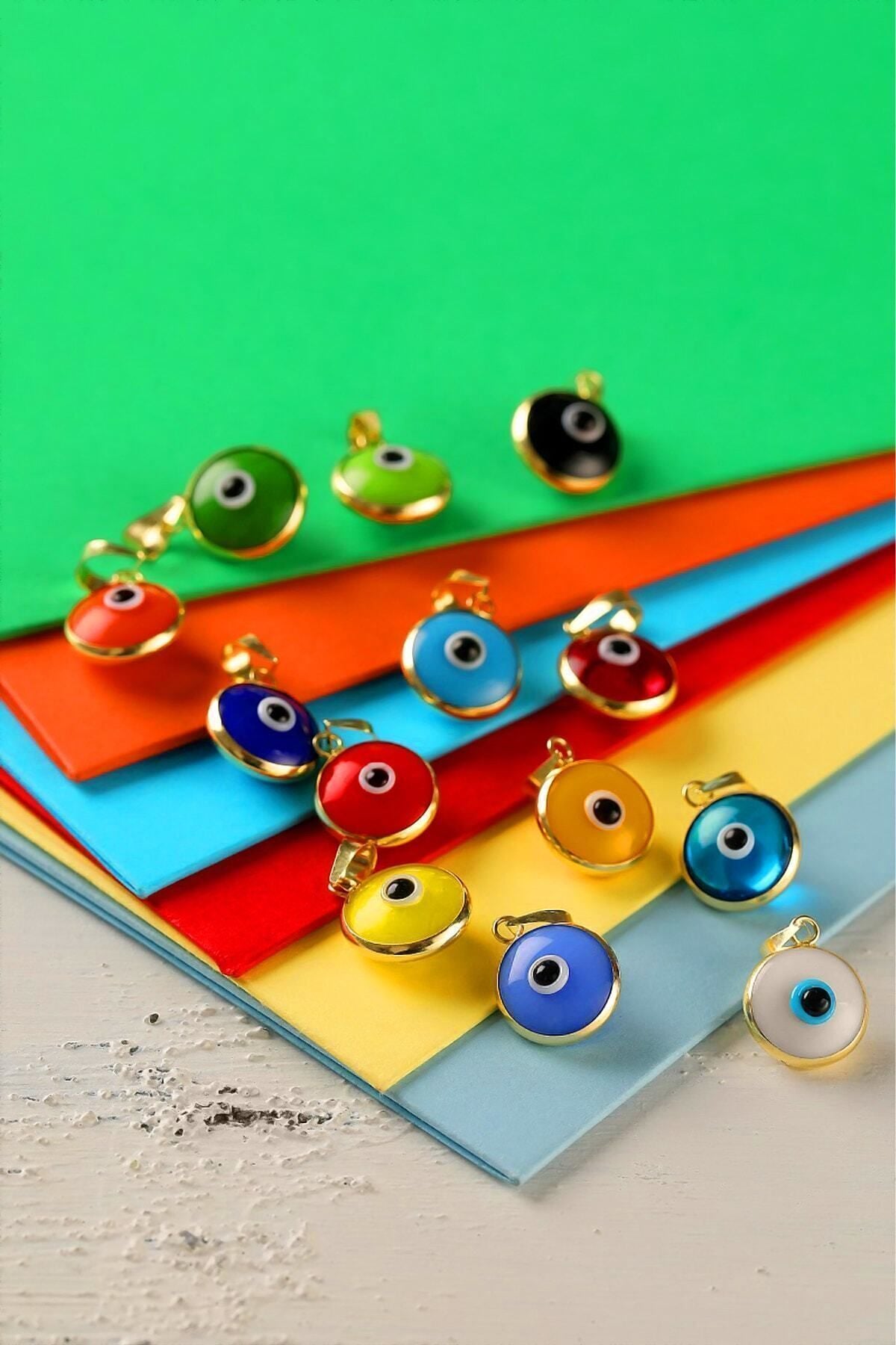 Kadın 14 Ayar Altın Nazar Göz Kolye Ucu