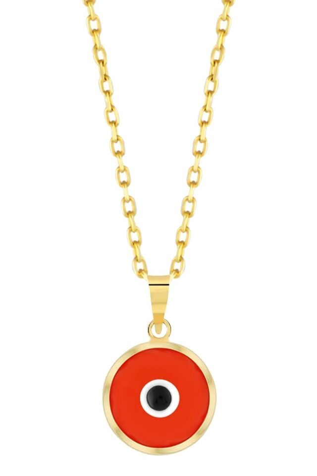 Kadın 14 Ayar Altın Nazar Göz Kolye Ucu