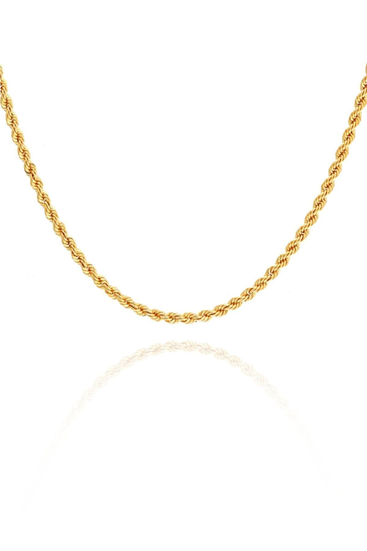Kadın 14 Ayar Altın Halat Zincir Kolye