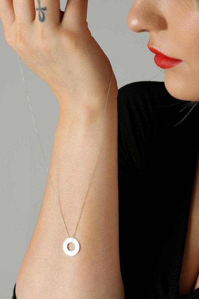 Moom Mücevherat Kadın 14 Ayar Altın Halka Kolye