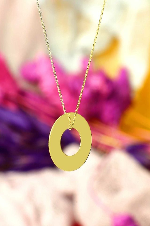 Moom Mücevherat Kadın 14 Ayar Altın Halka Kolye