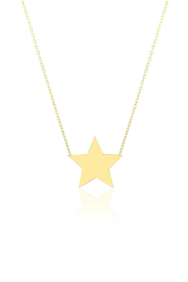 Moom Mücevherat Kadın 14 Ayar Altın Yıldız Kolye