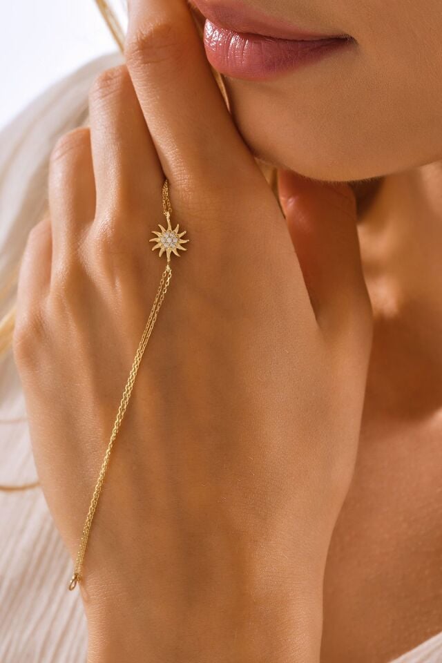 MOOM MÜCEVHERAT 14 Ayar Altın Güneş Bileklik (16cm,17cm,18cm,19cm,20cm,21cm)