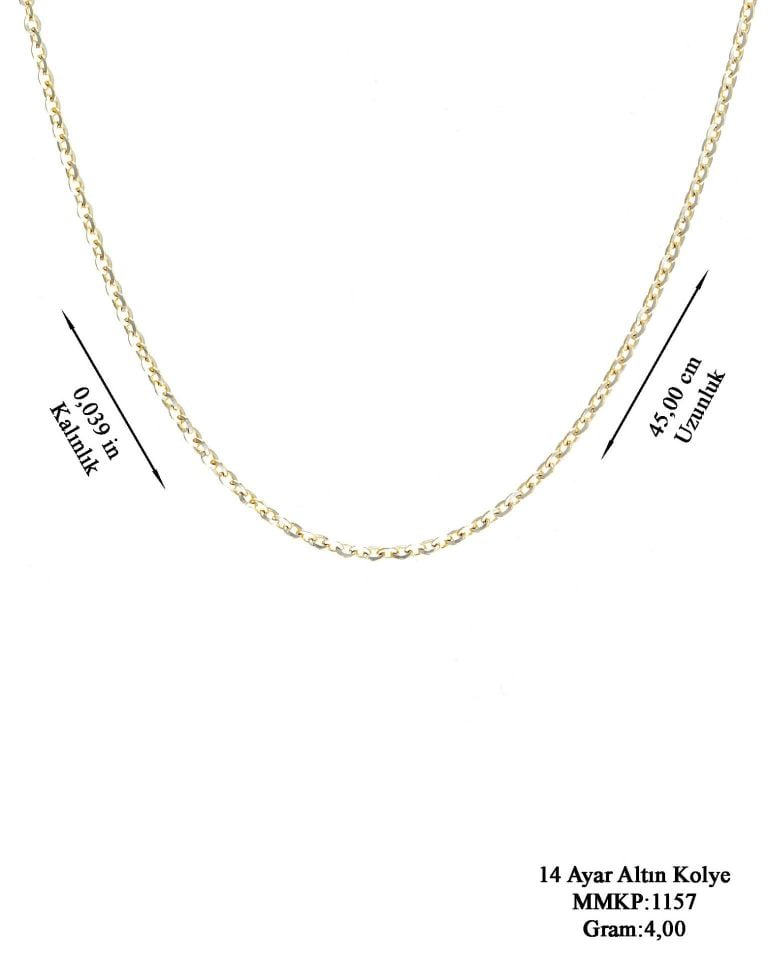 Moom Mücevherat Kadın 14 Ayar Altın Forse Zincir